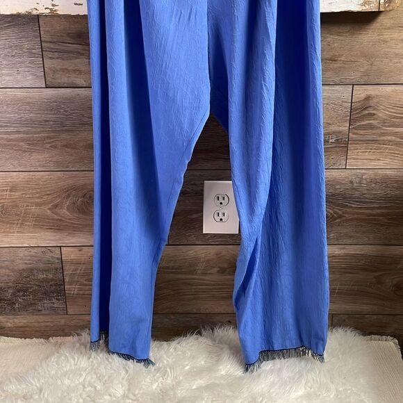 K Woman Womens Floral Textured Elastic Waist Beaded Fringed Hemline Size 22W - Picture 3 of 7